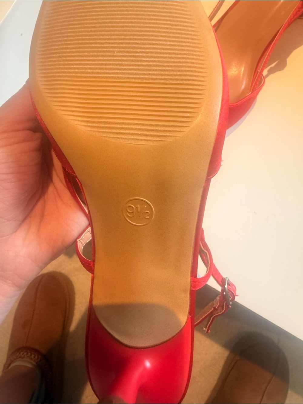 a new day Red Satin Crystal Buckle Slingback Heels - Picture 4 of 4